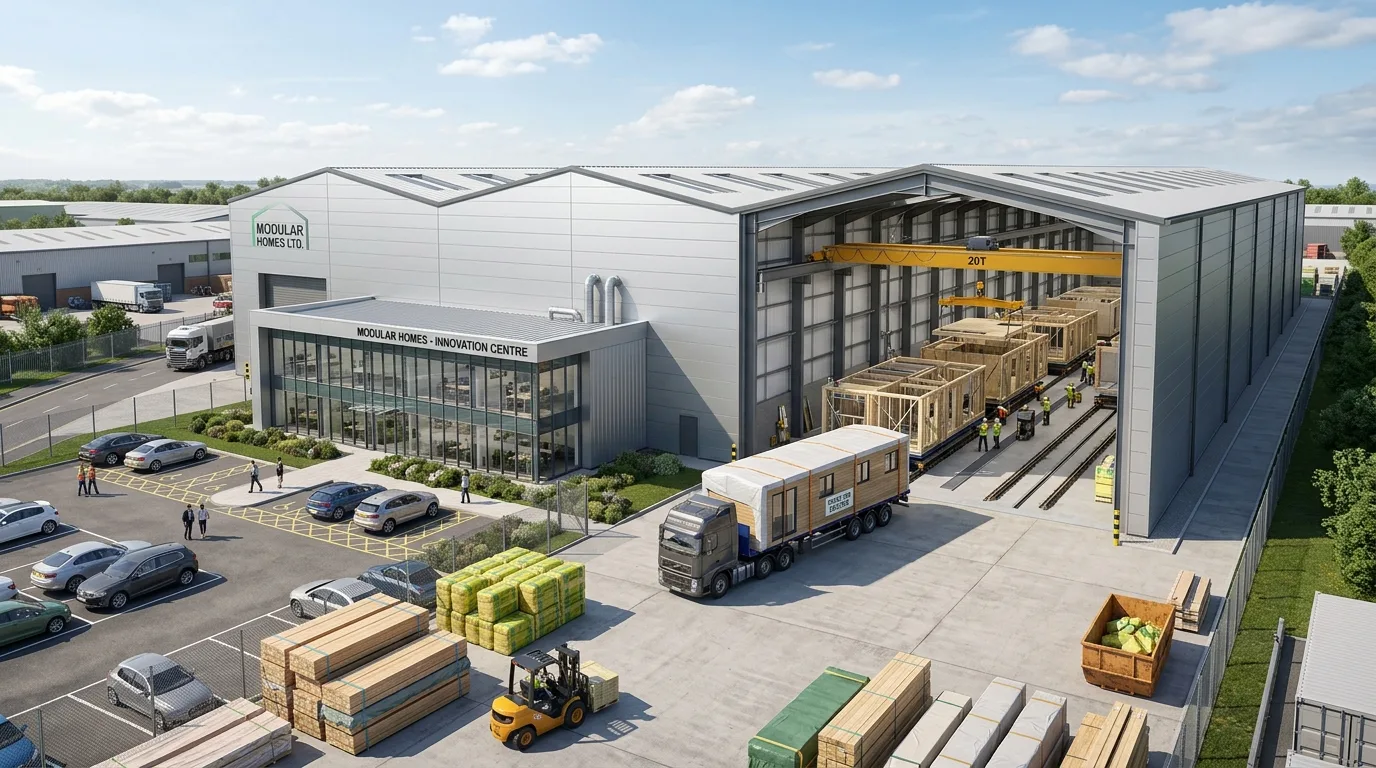 Industriehalle und Produktionshalle Visualisierung von StratumCGI